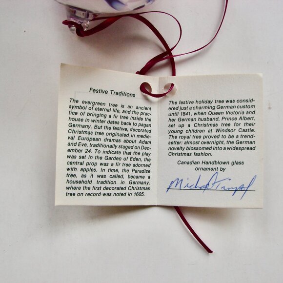 Hand Blown Glass Ornament Art Glass Christmas Tree Ornament One-of-a-Kind - Picture 9 of 9